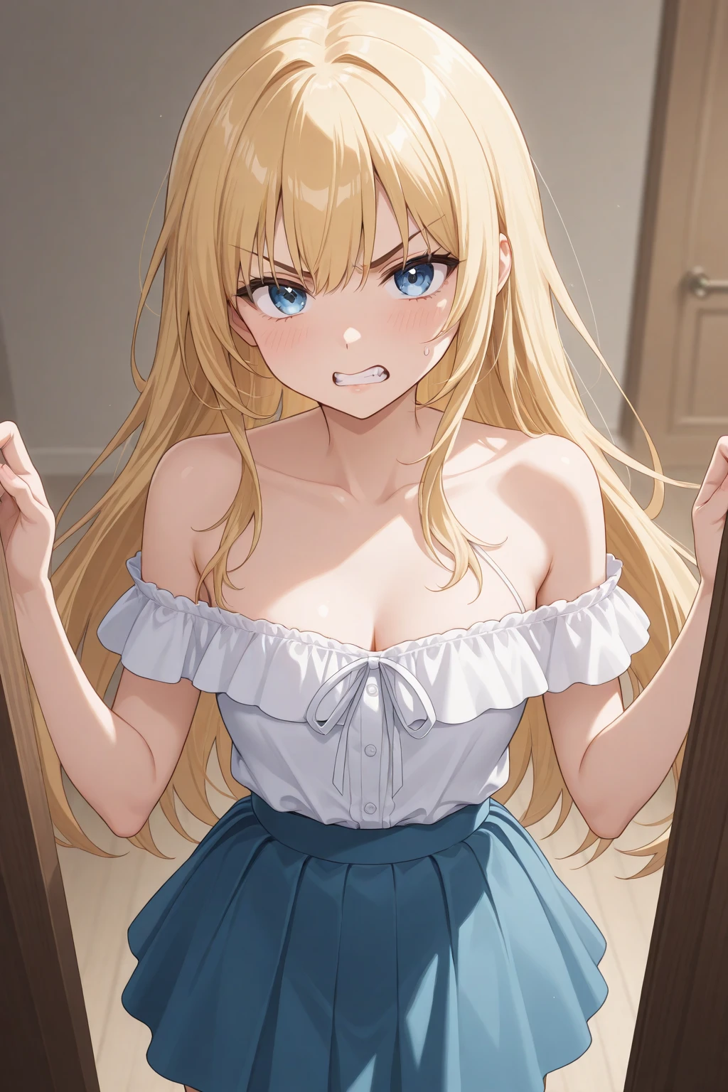 4K,one-girl,moderately sized breasts,the shackled,Crying,Show the chest