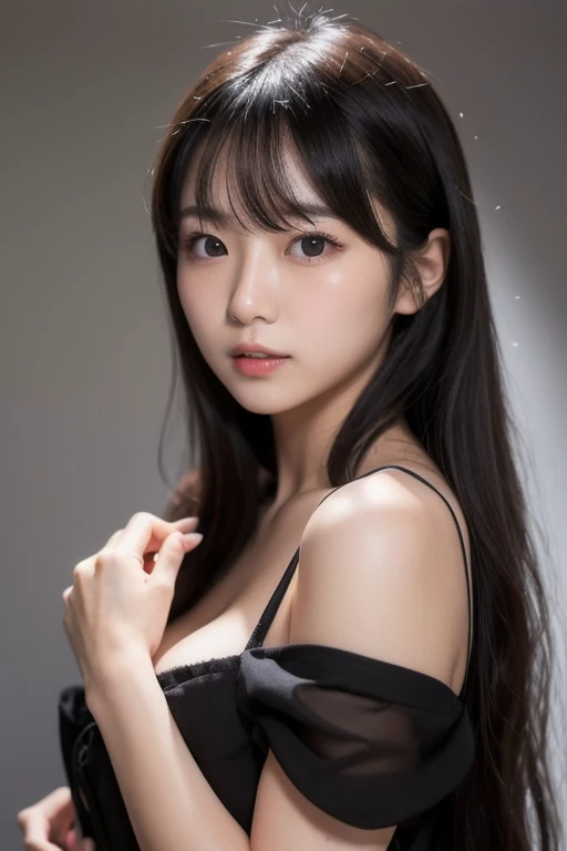 8K, Ultra-high resolution, Highest quality, masterpiece, Surreal, photograph, 1 Girl, (16 years old:1.3), pretty girl, Cute face, Beautiful eyes in every detail, 細かくdetailedに,masterpiece,, One Girl:1.2, Japan Female Announcer, hell,Encounter with a monster,Scream,despair,Scary,Dystopia,Black Hair,Long Straight Hair,Looking at the audience、beauty,Long neck、Laugh a little、Please close your mouth and laugh、(((Ideal body type))),A-cup small breasts :2,、Portraiture:2、Perfect Anatomy、鮮明なdetailed、detailed、Surreal、Light and shadow,Strong light