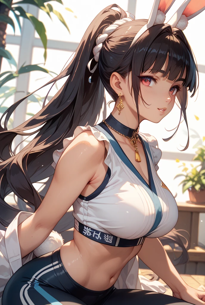 (anime moe style)),((game CG)),(masterpiece),(highest quality), (Super detailed),shape,((very delicate and beautiful)), ,sharp look,looking at the viewer,(((24 year old female)),((whole body)),detailed face and eyes,Intense eyes like jewels,(loosely braided long hair),,,(super huge breasts,long and slightly saggy breasts,) plump body black hair, black eyes Cheerleading Super Mini Skirt