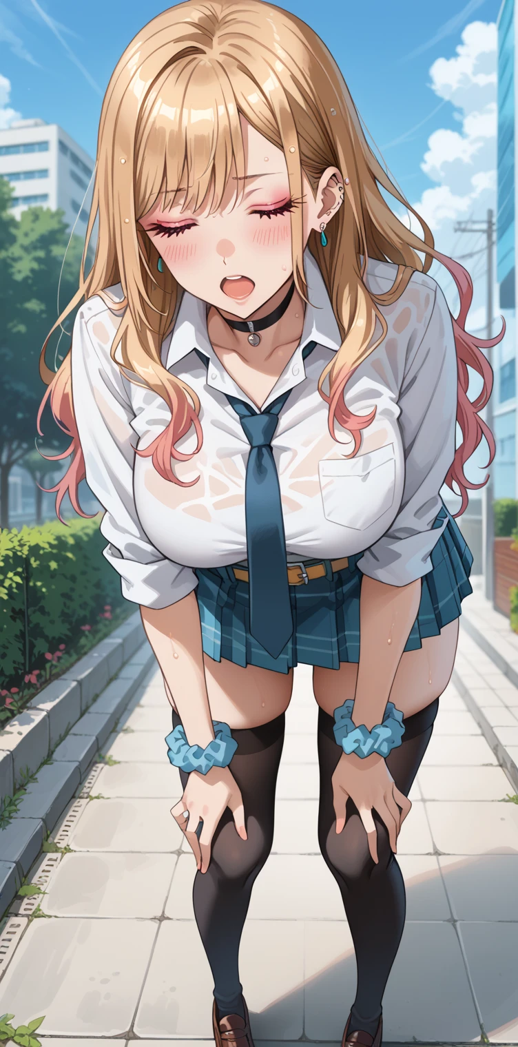 nsfw, bdsm, (masterpiece:1.4), (best quality:1.4), ((ultra detailed:1.3)), score_9, score_8_up, score_7_up, score_6_up, score_5_up, score_4_up, source_anime, looking at view, BREAK, pleasure smile, nose blush, heart, sweat, huge breasts, tongue, spread legs, uncensored, pregnant, BREAK, bukkake, facial, lot of cum, cum dripping, cum on hair, cum on body, com on breasts, BREAK, 1woman, nude, 3mens, 3penis, (group sex), (2mens standing on either side of women), reverse cowgirl position, (straddle), vaginal sex, oral sex, (restrained), (shibari:1.5), mangled breasts, (blowjob:1.2), (grab head:1.2), handjob, chain lead, BREAK, ((indoors, cobblestone rooms, slave rooms)), BREAK, AddXL, Lovebell-SDXL, Belldandy, brown hair, long ponytail, blue eyes,