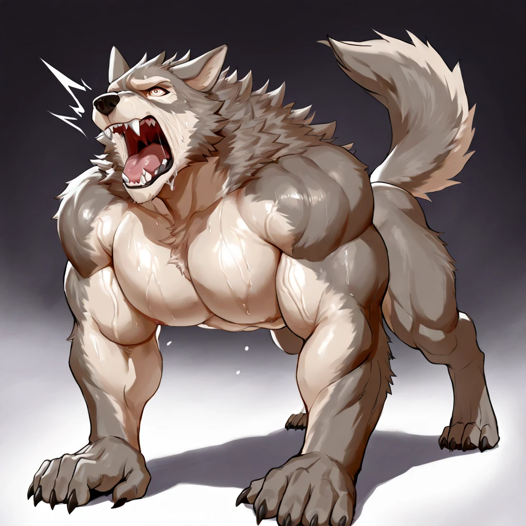 bolt the dog, adult, masculine, male, (quadruped, feral, feral dog):1.0, very muscular:1.5, muscles:1.5, strong chest, muscular shoulders, strong body, muscular neck, biceps, triceps, lats, muscular thighs, calves, vascular, veins, wide chest, taran fiddler style, virtyalfobo style, negger style, (no background, white background):1.3, cel shaded:1.2, cartoony shading, detailed eyes, high quality, high resolution, detailed, collar, full body, muscular forelegs, muscular hindlegs, white fur, standing on back legs:1.1, legs spread