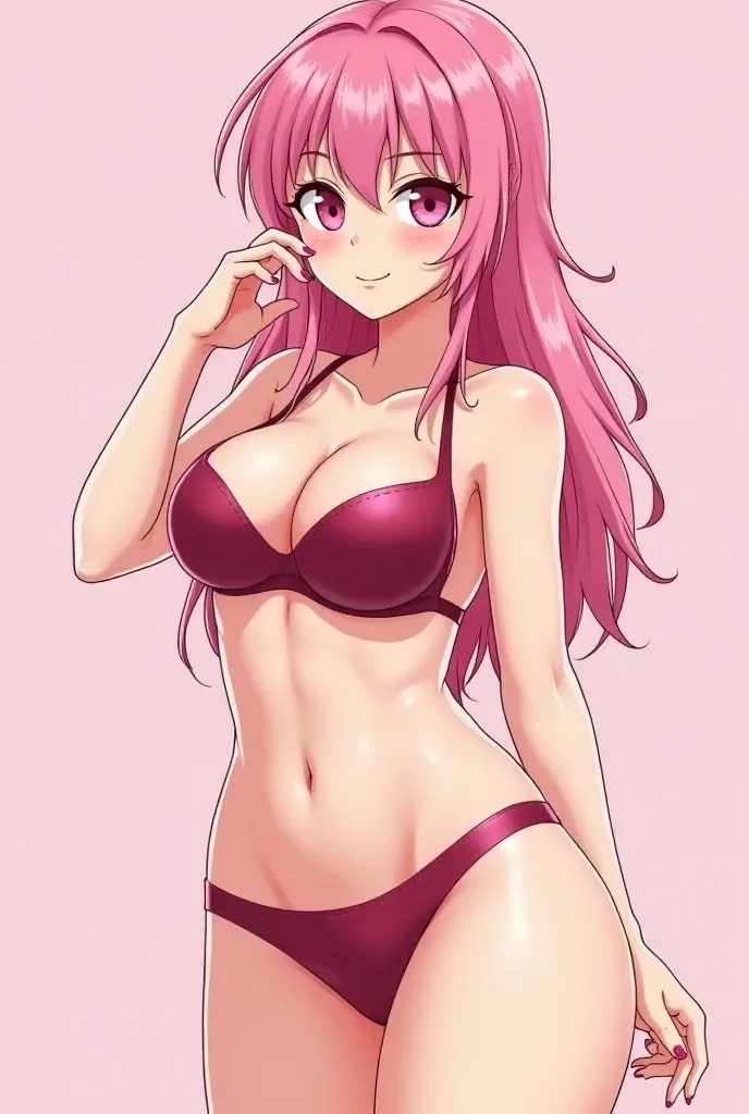(best quality, masterpiece:1.2), ultra detailed, 1girl, <lora:laladeviluketest:1>, lala satalin deviluke, pink hair, ahoge, long hair, green eyes, large breasts, huge breasts,
<lora:ishikei_v0.1:0.9>, bikini,