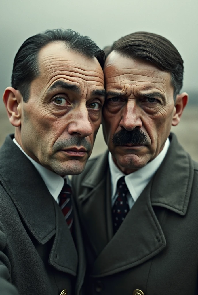 Create an image of Adolf Hitler and Josef Mengele