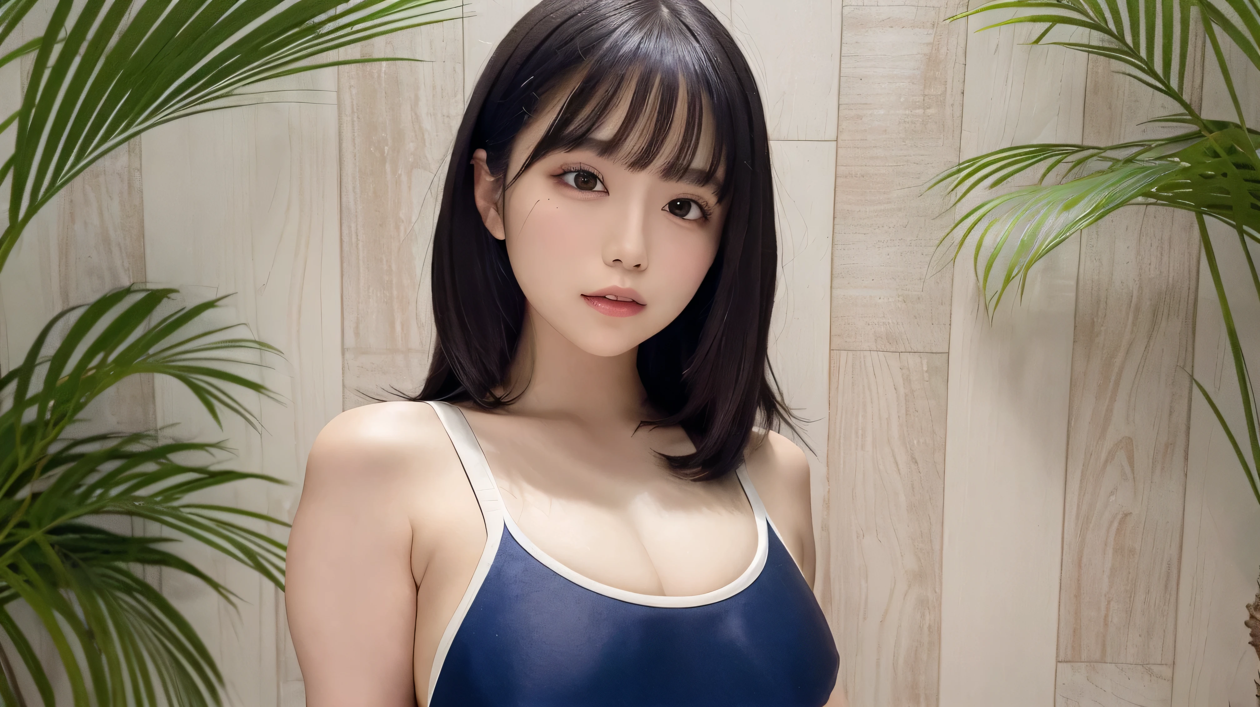 Tabletop,（ highest quality）,（masterpiece） Realistic,real , Realistic, Very detailed, finely, High resolution, 8k wallpaper,,Anatomically correct body, One cute girl,（Korean Girl：1.4）,（13 years old：1.4）, （Black Hair：1.3）,（Straight long hair：1.4）,（Are thin：1.3） ,（school uniform：1.4）, Sharp focus, Perfect dynamic composition, finelyて美しい目,Slim body,（Small breasts：1.4）（Small breasts：1.4）,（Small breasts：1.4）,（Small breasts：1.4）, Thin Hair, Detailed and Realistic skin texture, smile,Standing pose、（whole body：1.4）,,Southern Island,Summer sunshine,彼女はを着ています
