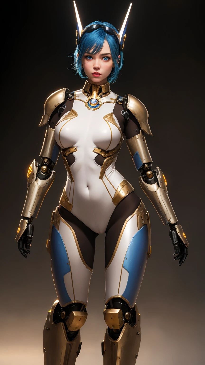 score_9, score_8_up, score_7_up, Wear(Best Quality, 4K, 8K, High Definition, Masterpiece:1.2), (Ultra Detailed, Realistic, Photorealistic:1.37), mechanical clothing, Wonders of the machine, cyber, Cybernetic Guardian, Futuristic Armor, whole body, Front pose, Symmetric, Complex (Steel Metal [rust]), joint, Warframe style, cyborg, Female body and armor,