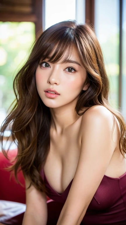 (masterpiece:1.3), (8k, Realistic, RAW Photos, Best image quality: 1.4), Very cute idols of Japan、(Random hair length:1.2)、Very small breasts:1.4、Highly detailed face、Attention to detail、double eyelid、Sharp focus:1.2、Beautiful woman:1.4、Light brown hair、highest quality、The best masterpiece、超A high resolution、(Realistic:1.4)、Very detailed、Professionally lit face、Tight outfit、Natural Makeup、((Plump、whole body、Crouching、Dimples、Photo studio、You can see the lighting fixture、))