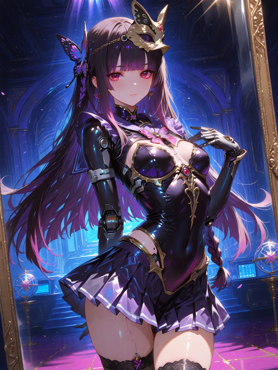 Anime girl sitting on throne holding sword and sword, 2. 5 D CGI anime fantasy artwork, advanced digital anime art, Detailed digital anime art, digital advanced anime art, Anime fantasy artwork, ahegao, holy cyborg necromancer girl, Kushatt Krenz Key Art Women, yoshitakka amano karol bak