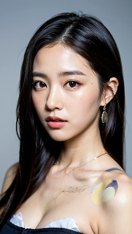 dark brown hair、light brown eyes、Japanese actress face、 lady、I'Iは彼とIが好きです'I'Iは40歳くらいです.、(intricate details:1.2)、(which one is the top?:1.4)、 (ultra high resolution:1.2)、ultra high resolution、(finely tuned)、(detailed facial features)、nffsw、8K resolution、D cup size breasts、long hair、Fashionable, extreme detail, very detailed, realistic, hourglass body, obscene pose、Lean with your butt against the wall、Singapore night view on background、crop top、mini skirt、obscene pose、raise your mouth a little、Raise your chin slightly、Expression of sadness、leaning to wall、weakness、put your back against the wall、こちらを見て、