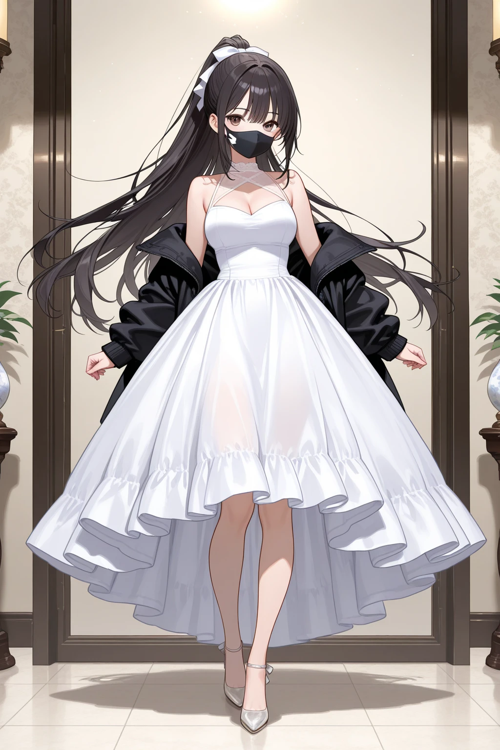 Kingdom Style, Lina:1.3, 1girl, highres, masterpiece, wedding dress, full body <lora:Kingdom_StyleG:0.8>
