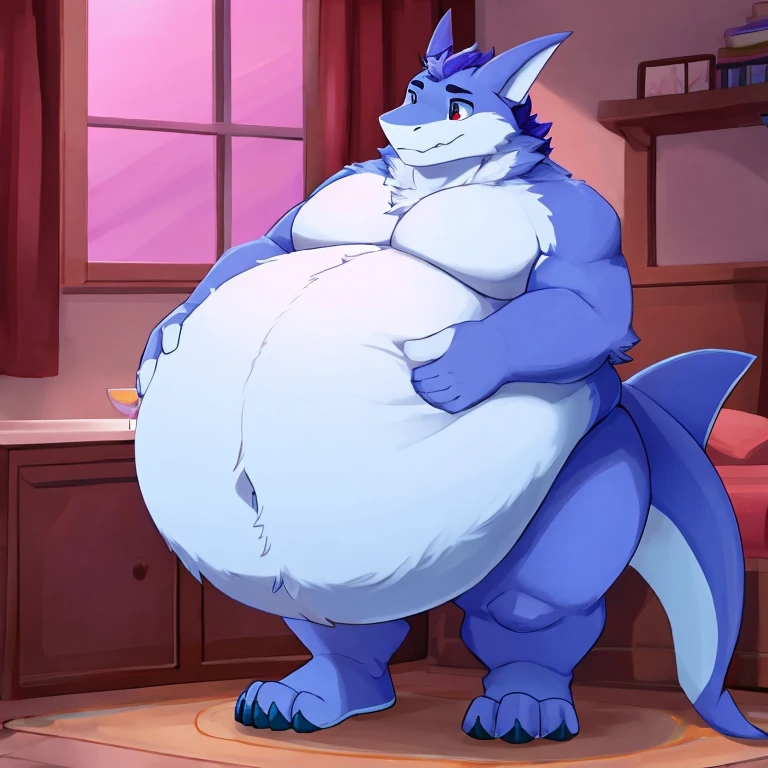 4k ultra quality, 4k full body view,ultra high detailed body,blue skin fur,male,wolf detailed body, detailed belly, white belly fur,Mpreg wolf, wide chubby face,beard,overweight male, chubby belly, big belly, ((round belly)), obese pregnant belly,Crotch tattoo, (enormous pregnant belly), ((ultra enormous body)), massive body, big pregnant gut, massive,(wide body), massivegut, massive body,(enormous gut),Mpreg, pregnant belly, pregnant gut,enormous belly, mature male,exposed dick,cum on belly and on the ground by mystikfox61, by glitter trap boy, by bebebebebe,by morethreedee, by seibear,shirltless,no trousers,scar on belly and body,size deference,lean pose,posing,forest,hungry face,oiled up belly