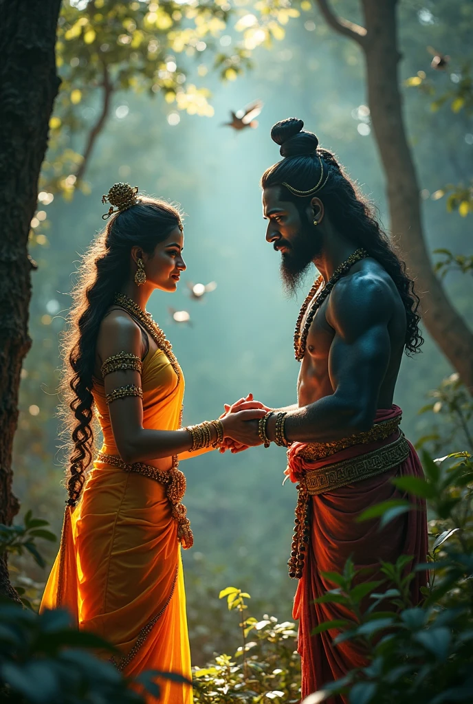 Sita seducing ravan