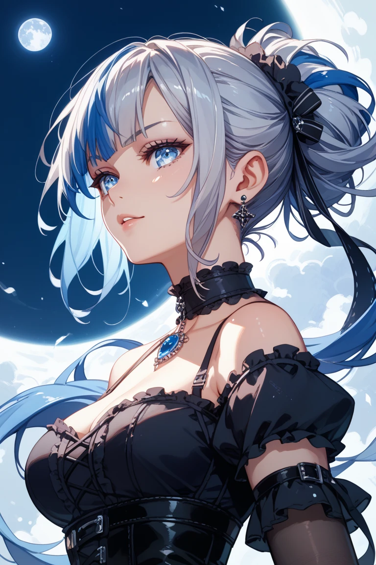 anime girl with white hair and blue dress laying on a white cat, detailed digital anime art, guweiz, trending on artstation pixiv, soft anime illustration, artwork in the style of guweiz, digital art on pixiv, cute detailed digital art, guweiz on pixiv artstation, guweiz on artstation pixiv