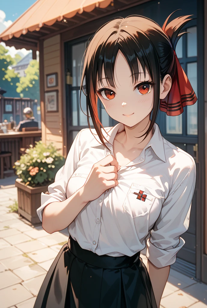 (highest quality、8K、masterpiece、nffsw:1.2)、Three 19-year-old slender beauties lined up,Flashy makeup with red eyeshadow,double eyelid,delicate mid-cut ponytail,sexy cheongsam and silk miniskirt,best smile,She is wearing a sexy short colorful cheongsam。。,Chinese dress with deep slit,draw hands correctly,The background is the bright interior of a Chinese restaurant...,