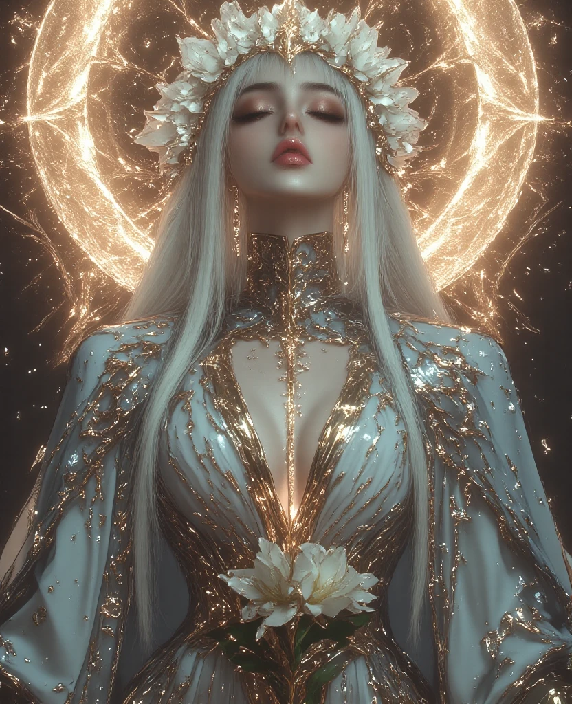 (8k, Foto RAW, melhor qualidade, senhor:1.2), (Realistic, photo-Realistic:1.37) uma imagem dos desenhos animados de uma mulher com cabelo longo e um vestido azul, feiticeira, Obra-prima Deusa da Tristeza, Nos, sacerdotisa, godess do mal, high sacerdotisa, jellyfish sacerdotisa, mystical atlantean valkyrie, portrait knights of zodiac girl, knights of zodiac girl, feiticeira, Vincent di Fate Nausicaa, SEIOS FARTOS, SEIOS GRANDE, PEITO GRANDE, SEIOS QUENTES, ((BLUE SKIN))