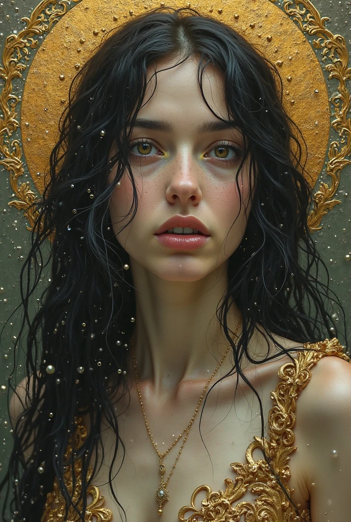 girl with long black hair, very small tits, speech bubble,sexy nude, {{{open legs, she masturbates,, caresses her pussy, erotism ,open pussy,pussy focus,cum,cum in pussy,masterbation,female masturbation}}},, eroticism, sexy, white image and black, between shadows, oil painting, chiaroscuro, sensual, dramatic lighting, moody atmosphere, photorealistic, intricate details, masterpiece, ultra-detailed, high quality, 8k, best quality, realistic, cinematic, Dark and melancholic composition, expressionistic and powerful , emotional impact, art inspired by Bill Sienkiewicz.