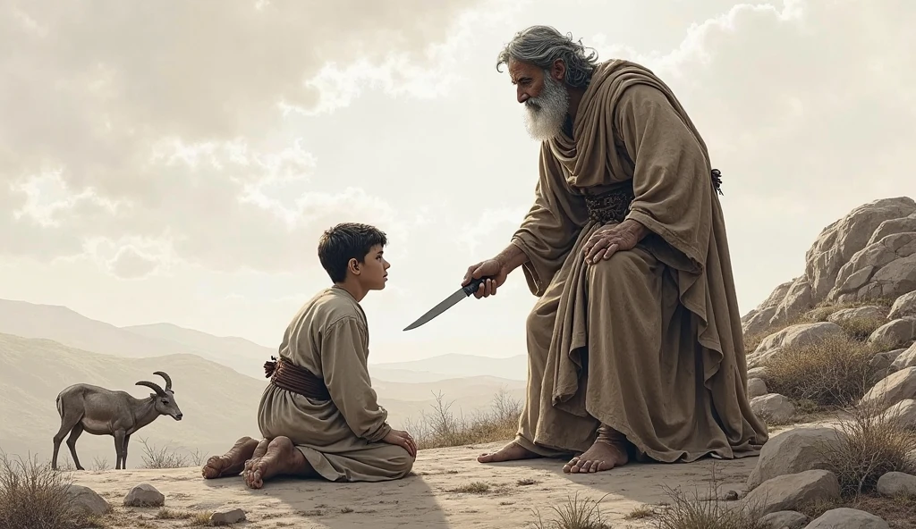 Abraham sacrificing his son 