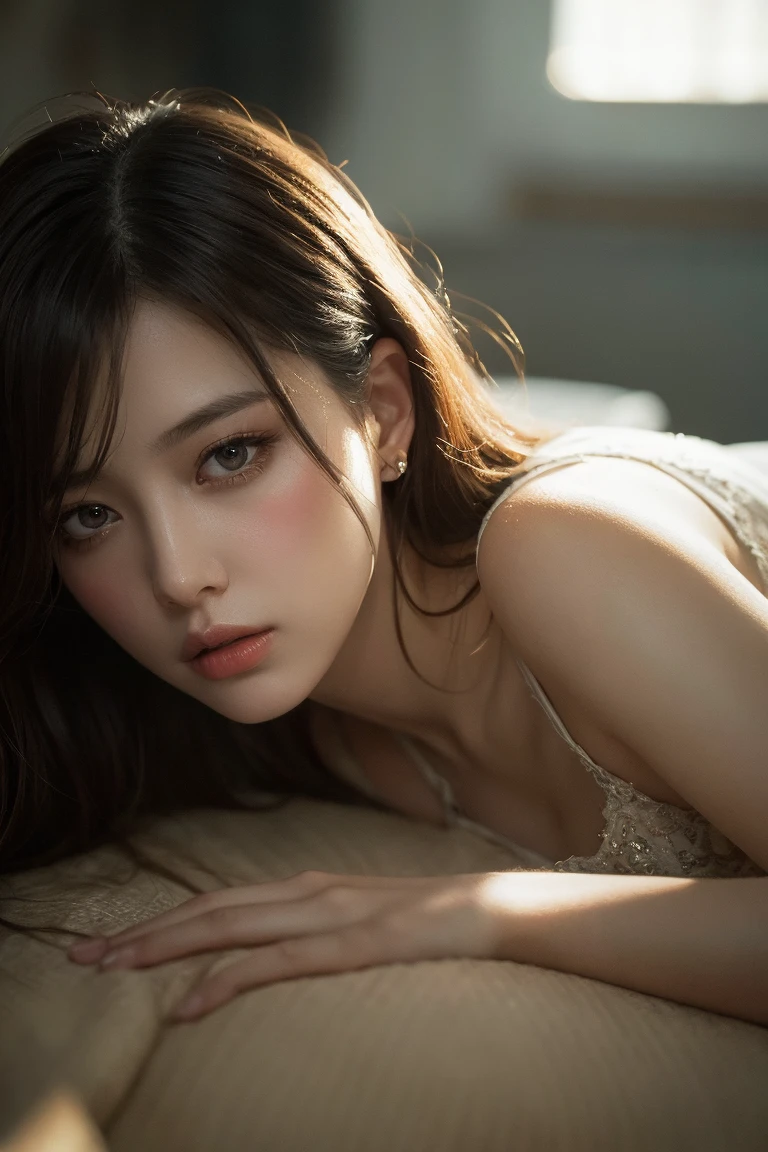 ((Japan  Woman, 40 years、独奏, huge-breasted, Glamour, real looking skin, Lifelike face、Slightly sagging belly、))、((Kodoki, squatt, Spread your legs apart, Spread the crotch of the legs)), ((Looking through a beautiful micro bikini, The areol, teats))、 Caramel-colored hair, shorth hair, Sauvage, agitation, ecstacy, ((Bedroom at night、Dim light、I can see the moon by the window、Lying in bed))、(8K Raw Photography、top-quality、masuter piece:1.2)、ultra-detailliert、ultra res、(realisitic、rialistic photo:1.2)、portlate、high-definition RAW color photography、Professional Photography、highly detailed and beautiful、ighly detailed、8K Picture Wallpaper、amazing detailed、huge filesize、Official art、Highly detailed CG Unity 8K wallpapers、highly detailed beauti、extra detailed face、extremely detailed eye、highlydetailed skin、extremely detailed fingers、highly detailed nose、very detailed detailed mouth、Very delicate toes、Perfect Anatomy、细致背景、