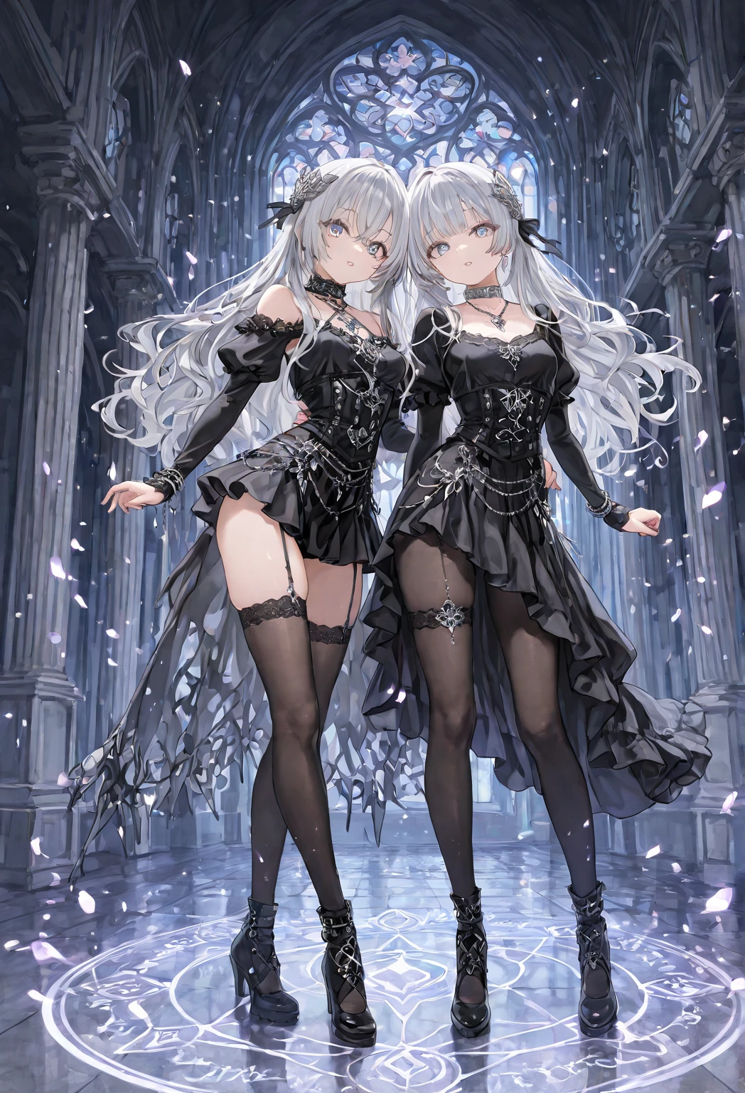 ((Biologically correct limb count)),(( From head to toe,Full-body photo including face)),8k,4K,((Standing position)),masterpiece,((Focus on the face)),((Symmetrical facial features)),Eyes with detailed description,Beautiful woman,Great style,(Small Ass,Thin thighs,(Black Stockings,High heels)),Detailed depiction of the face,(OL,Long Flared Skirt,(rain,Blue lightning strike,splashes rise),((Silver Hair)),Focus on the face,Dripping Water,Fantasy,(See-through clothing),Fluttering skirt,Swallowtail butterflies all around