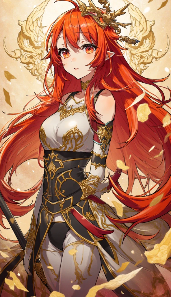 4K,High resolution,One Woman,Red Hair,long hair,Blue Eyes,Big Breasts,Ancient Chinese Generals,Ancient Chinese White Armor,Heavy Armor,Full Armor,ancient chinese crown,Long sword,Ancient Chinese Villages