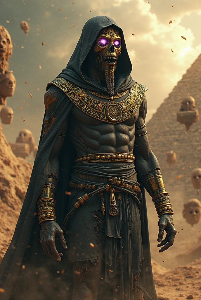 jebakan iblis : epic realistic, Soft cinematic portrait, Adobe Lightroom, photographic lab, highy detailed, (light colors: 1,2), (HDR: 1,4) , (subdued colors:1.2), hyperdetailed, (art-station:1.4), cinemactic, warm lights, dramatic light, (details Intricate:1.1), ancient egypt background , best qualityer,Masterpiece artwork.