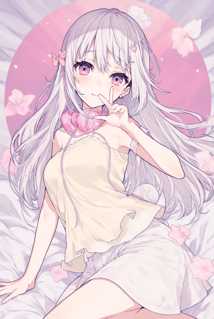Bishojo anime style,pregnant high school girl,white huge maternity ,blonde curled fringe with bun hair,
scrunchie,Semicircular eyes,laugh,happy,love, aura of love, agape,