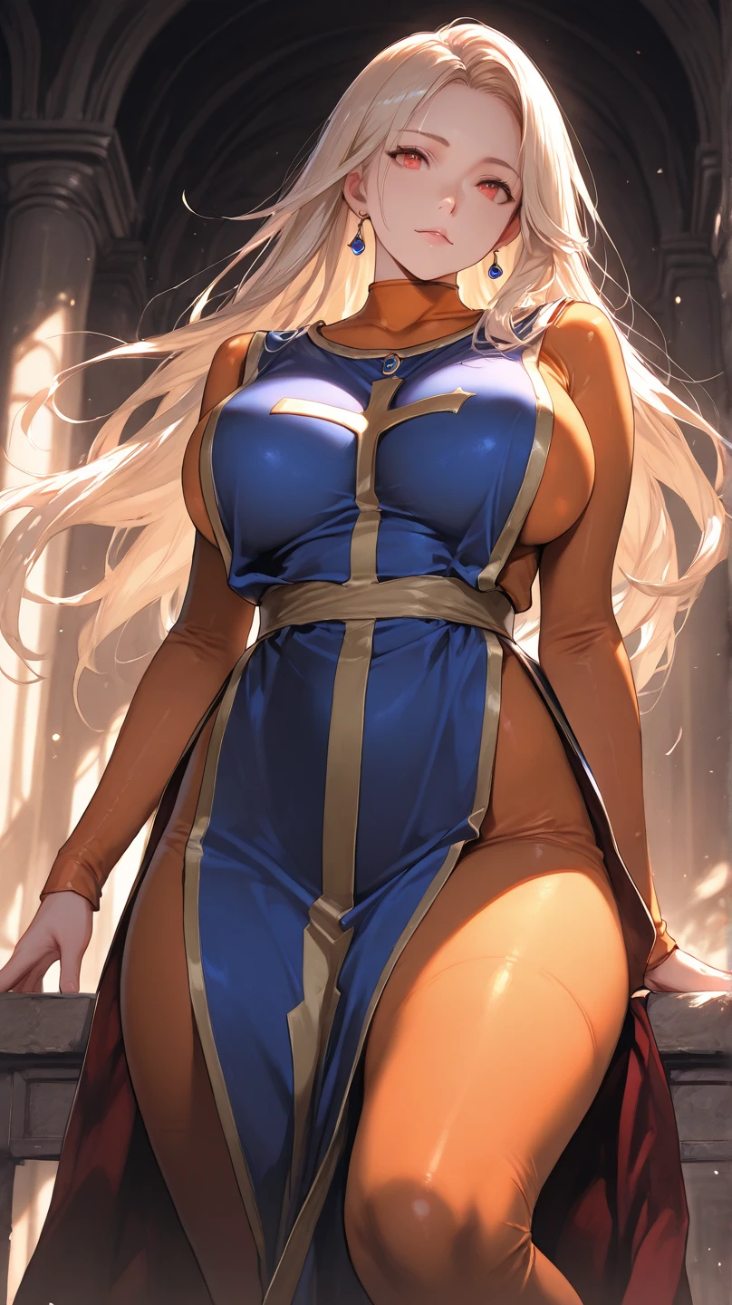 (detailed background:1.1), (solo:1.3), full body, whole body visible, standing, mature, woman, dark skin, baby breastfeeding, dark skin, breasts visible, naked breasts, breatsfeeding to baby, baby on breasts, huge breasts, nipples visible, dark skin, ornate white egyptian dress, long hair, blond hair, beautiful hair, hair over eye, blue_eyes, voluptuous body, happy, head tilt, volumetric lighting, (outdoor:1.3), egyptian house, color, ful, big breasts, huge breasts, naked breasts, breastfeeding, baby sucking on breasts, baby breastfeeding, babyhands grabbing breasts