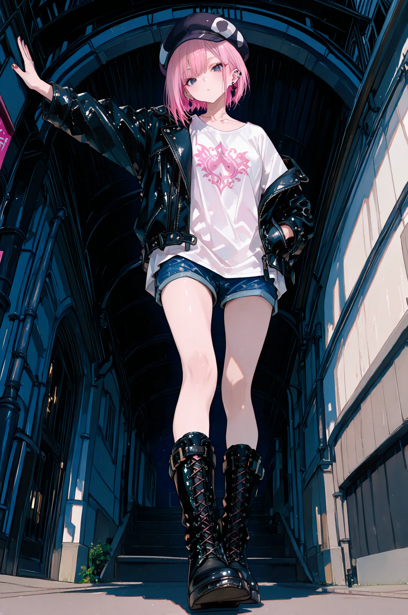 best quality, highres, 8k, masterpiece, immersive atmosphere, chiaroscuro:(1.5, bright light:1.2, luminous lighting), blurring, (background blur:1.5),
(dynamic angle, standing:1.2), outdoors, downtown, (legs focus, full body:1.5), delicate features, (beautiful face, beautiful eyes, beautiful legs), not safe for work, (opaque:1.5), high contrast, (peeing self:1.9), wetting herself, (pee stain:1.7), peeing herself, (urination:1.7),
group of 3 girls, 20 years old, european, white skin, bright lips, blush, scared, panicking, open mouth, looking at viewer, (slender figure:1.1), large breast, hard nipples, (hands between legs:1.4), (jeans pants:1.2, skinny jeans:1.2, flares jeans:1.2, blue jeans:1.2), (knees together feet apart:1.4)