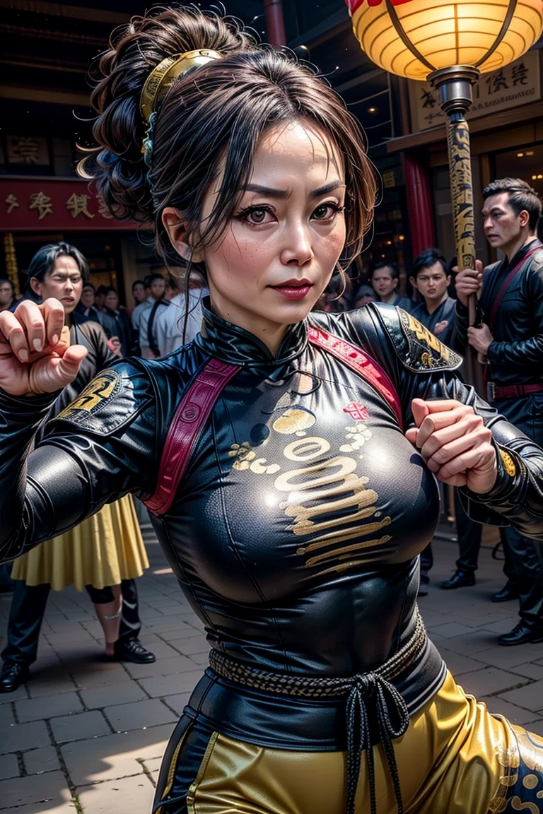 Japanese-style erotic fantasy、An incredibly beautiful 15-year-old girl with supernatural powers、(Correct Anatomy:1.4)、(Anatomically correct fingers:1.4)、(I reach orgasm every time I use the power of the Japanese god:1.6)、(A revealing kimono:1.3)、(Cleansing Staff)、(Realistic battle scenes:1.6)、（motion blur effect:1.4)、An endless battle、Dynamic Action、Visualize the aura emanating from your entire body、 Dynamic Angle