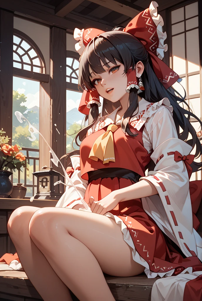 ((masterpiece)), ((Highest quality)), ((High resolution)), ((In detail))、Anime style girl、Black Hair、Long straight hairstyle、(Black kimono)、Red eyes、Sharp Eyes、Cold expression、beautiful、Prayer bead bracelet