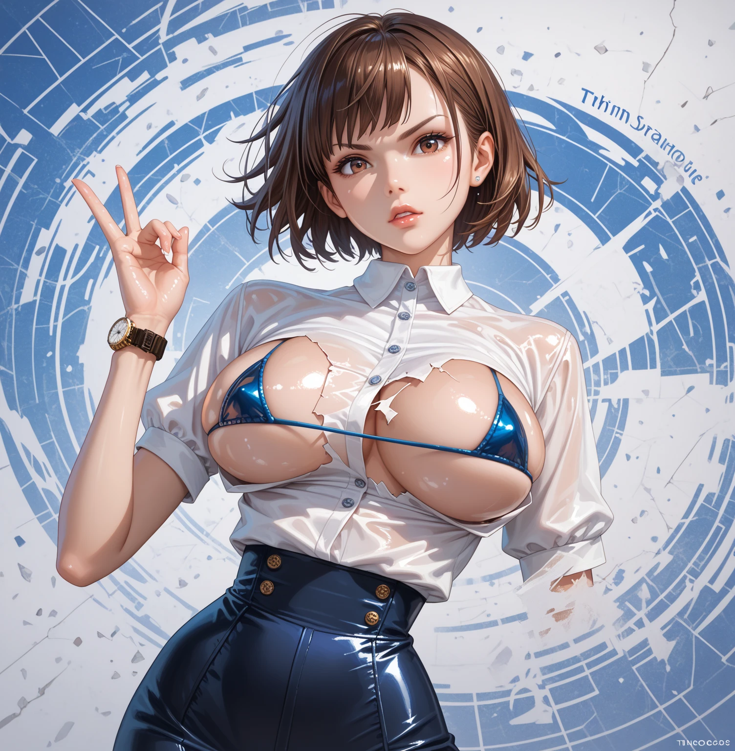 (Highly detailed CG Unity 8k wallpaper), (masterpiece), (Highest quality), (Super detailed), (Best illustrations), (Best Shadow), (Absurd), 
BREAK
girl, Sweat, vapor, Mid-chest, Embarrassing, shy, View your viewers, Komoshuai, short hair, Browsing Caution,