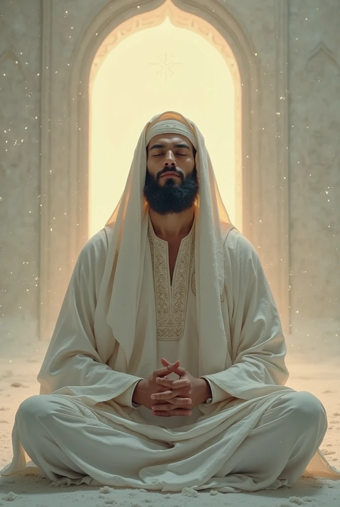 Image of  Muslim sufi saint from feet and head
