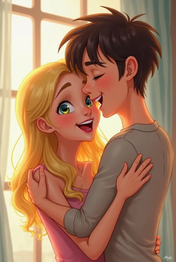 J'ai besoin d'une couverture pour mon livre, je veux un beau garçon de  qui admire une fille blonde de  et une autre fille de  aux cheveux brun et attaché qui admire de loin le garçon de 