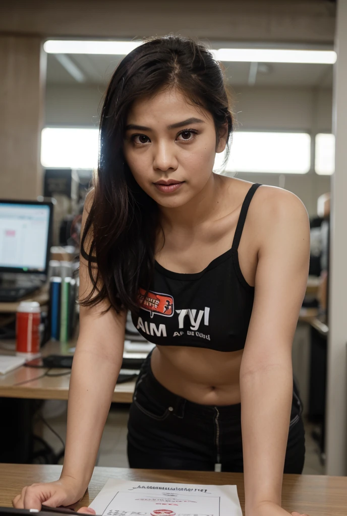 " 2woman, 35 Years Old, Indonesian , Lesbian Scene, Tank Top, big , full body, Curvy body, sharing Passionate hug and eating pussy