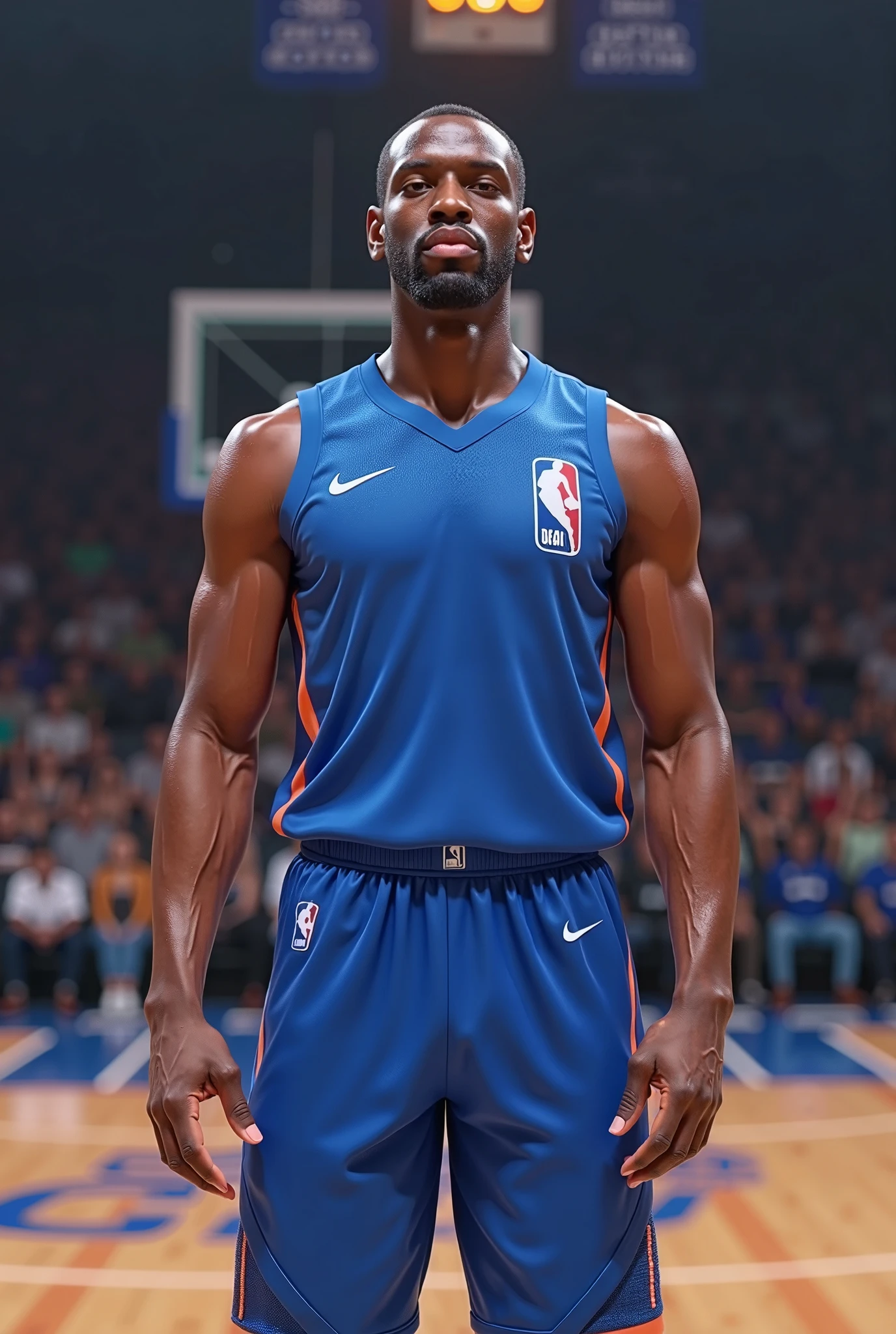 Navy blue basketball jersey with half rounded BRAZUCAS team name on the front