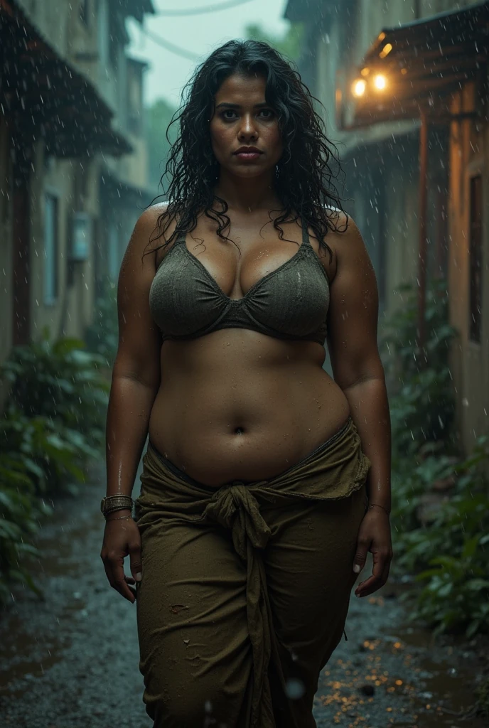 (sweat steam:1.4),Realistic busty 30yo　Hawaiian  woman,(sexy sumo wrestling:1.2),ultimate form,8k,at sumo stable,fundoshi,bra