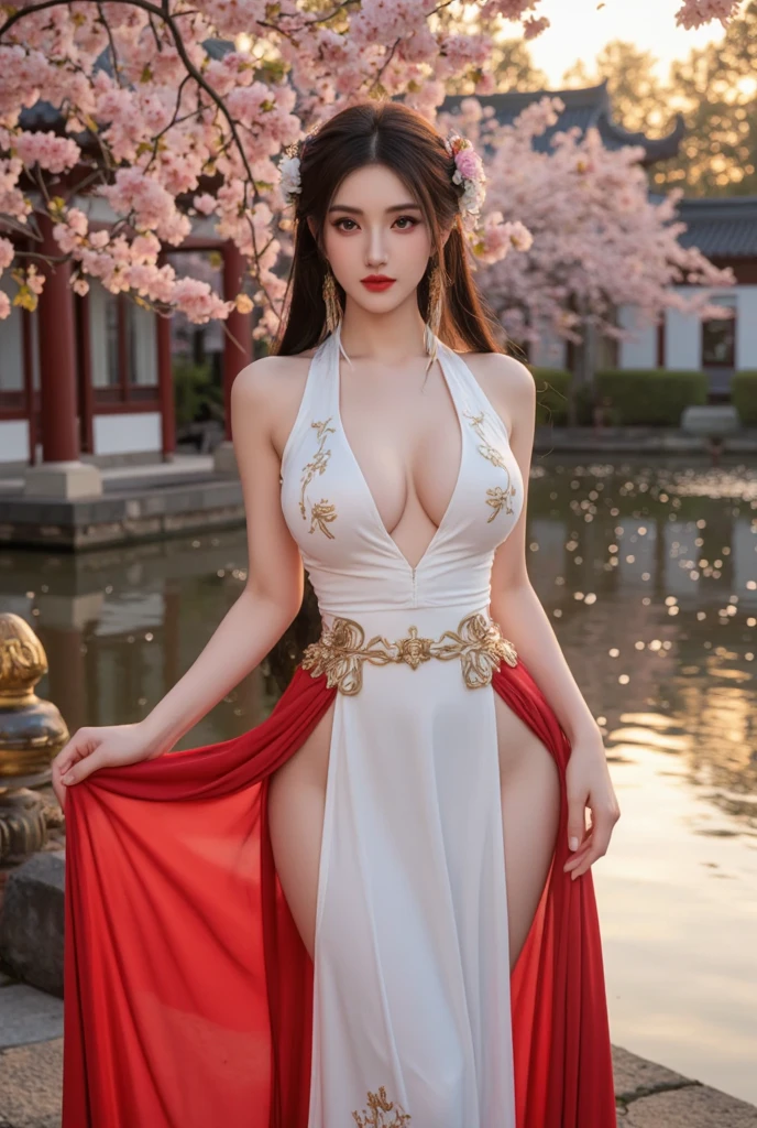8k, masterpiece, RAW photo, best quality, photorealistic, extremely detailed CG unity 8k wallpaper, Depth of field, Cinematic Light, Lens Flare, Ray tracing, (extremely beautiful face, beautiful lips, beautiful eyes), intricate detail face, ((ultra detailed skin)) , pretty asian girl, ((looking at viewer)),(big smile), (blurry background), midnight, (pretty girl), earrings, bracelets, necklace, clear eyes, (pale skin), face forward, (big eyes), (looking at viewer), large breasts ,((smile)),, cityscape, blue eyes, sparkling dress, , mini dress, very short red dress, open breast, veranda, very slim, (medium butt), see through dress, thick thighs, open breast
JasmineWaifu, Arabic costumes ,8K,Beautiful face, Realistic photos, off-the-shoulder shirts, Skirts are tied more, Long hair jewelry red arabic costume standing next to Arabian horse in the desert