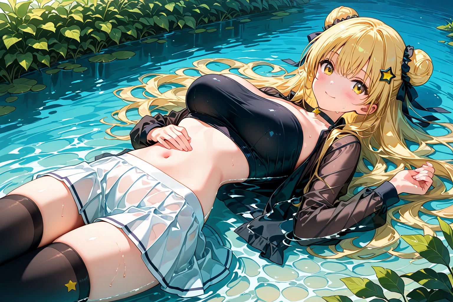 Beautuful Women,realisticlying,nakeness,mediuml breasts,Wet body,Stick out your tongue,Raised sexy,spread their legs,Raise your arms,Eyes hazy,Realiy,Lying on a black bed