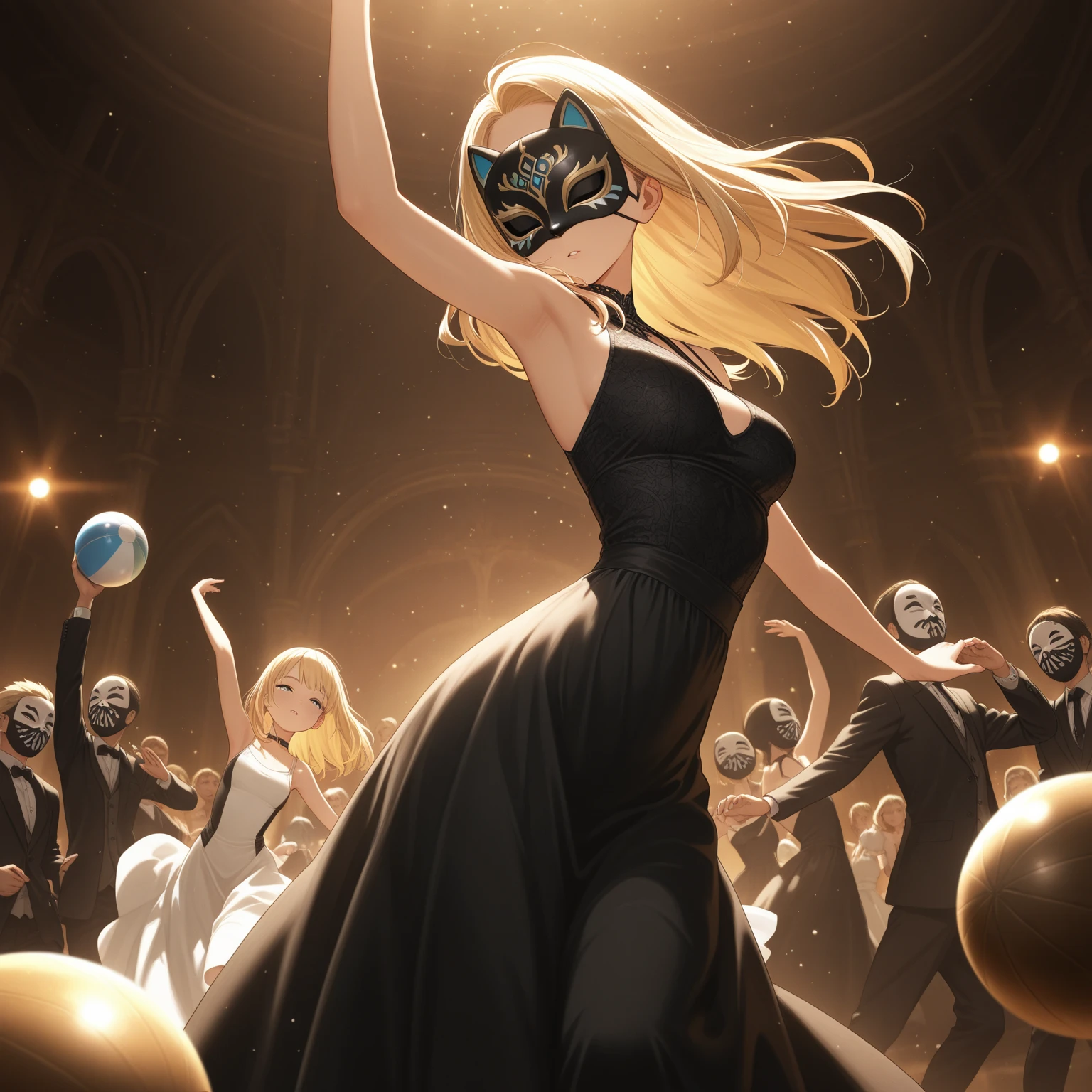 beauty pageant, final, a few young beauty on the stage, perfect body, different long dresses,