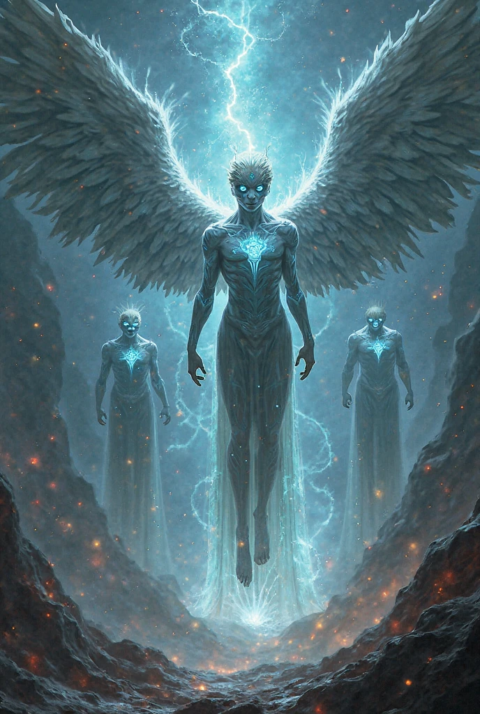 <lora:ge0g1yph1ks:0.75>ge0g1yph1ks tribal cybernetic man spreads wings