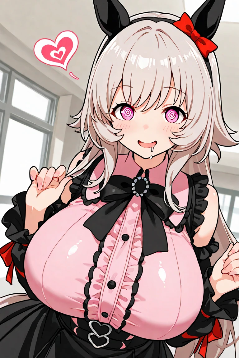 girl white hair red sweater black thights wet shirt wet big  big tits hot cute uwu face wet face lewd face horny