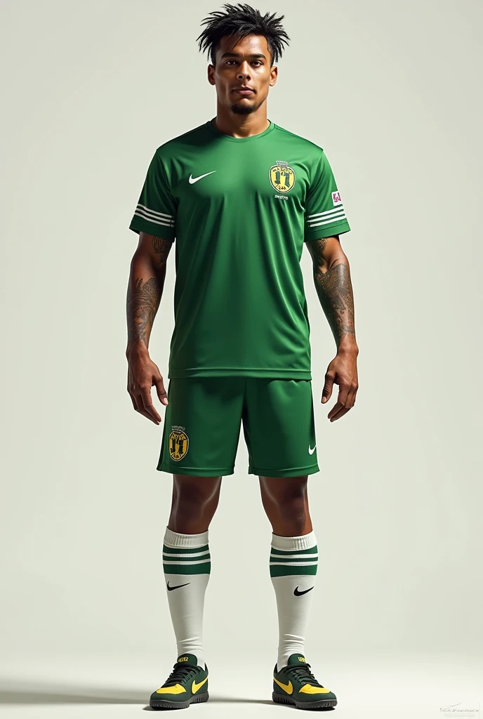 Green and black football shirt