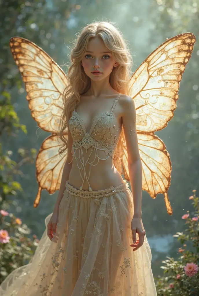 Best Quality, Masterpiece, High Resolution, 1Girl, Fairy Dress, Hair Accessories, Necklaces, Jewelry, Beautiful Face, On the Body, Bump Effect, Realistic, Edge Lighting, Two-Color Lighting, (High Detail Skin: 1.2), 8k UHD, DSLR, Soft Light, High Quality, Volumetric Light, Voyage, Photo, High Resolution, 4K, 8K, Background Blur, --auto --s2