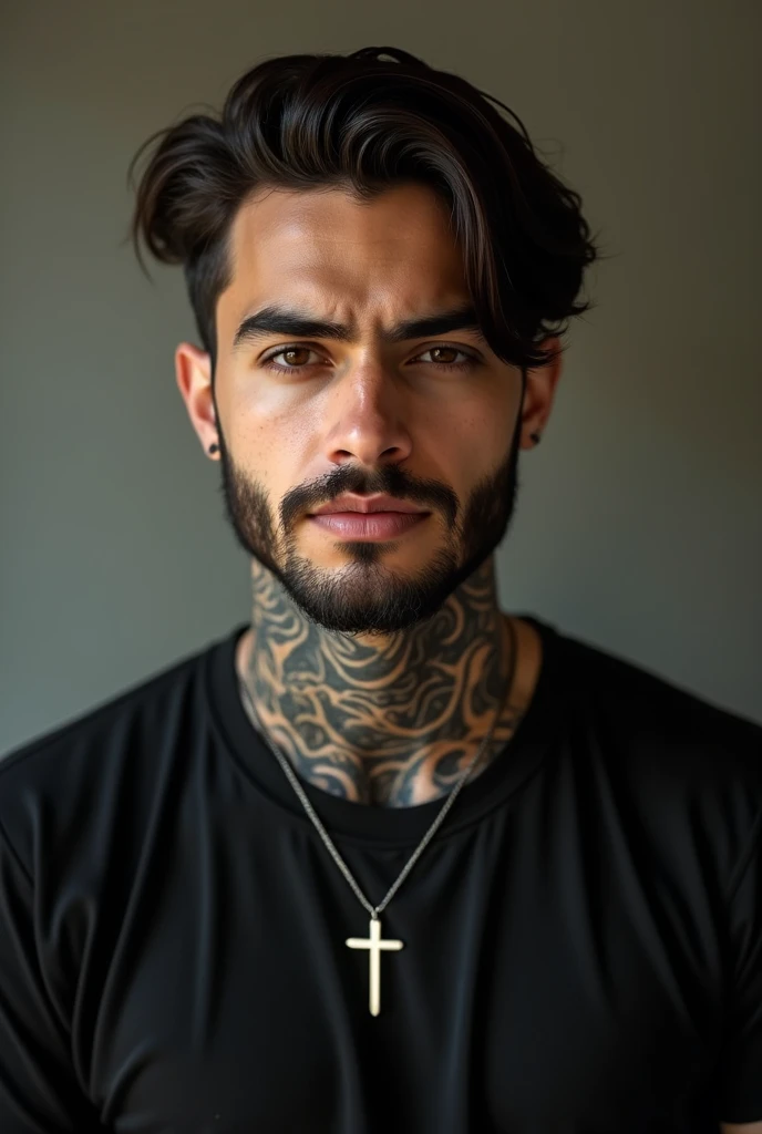 Anime guy with tattoo sticks out his tongue