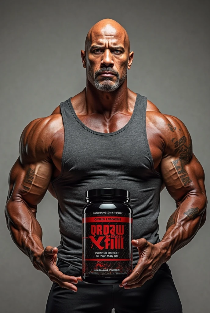 Arafian man holding a bottle of water and a bottle of ice, men's magazine model, male model, dark masculine man, man fashion photo, full body, fitness model, head and shoulders photography, underwear ads, tattoo on body and legs, cyborg parts, product advertisement for men's underwear, super strong and cool,((whole body:1.2))