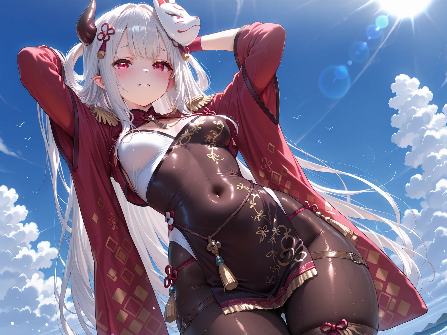 Red transparent sex outfit，full bodyesbian，Flower frame，Decorative panels， abstract artistic， Alphonse Mucha  ， Color splattering，Fibonacci， starrysky， natta， exteriors， Clouds， Reflectors， Eau， magick， （tarot cards），Cards， （（beautiful golden crystal star）） buliding， palaces， Patterned， Sumeru， Clouds， themoon