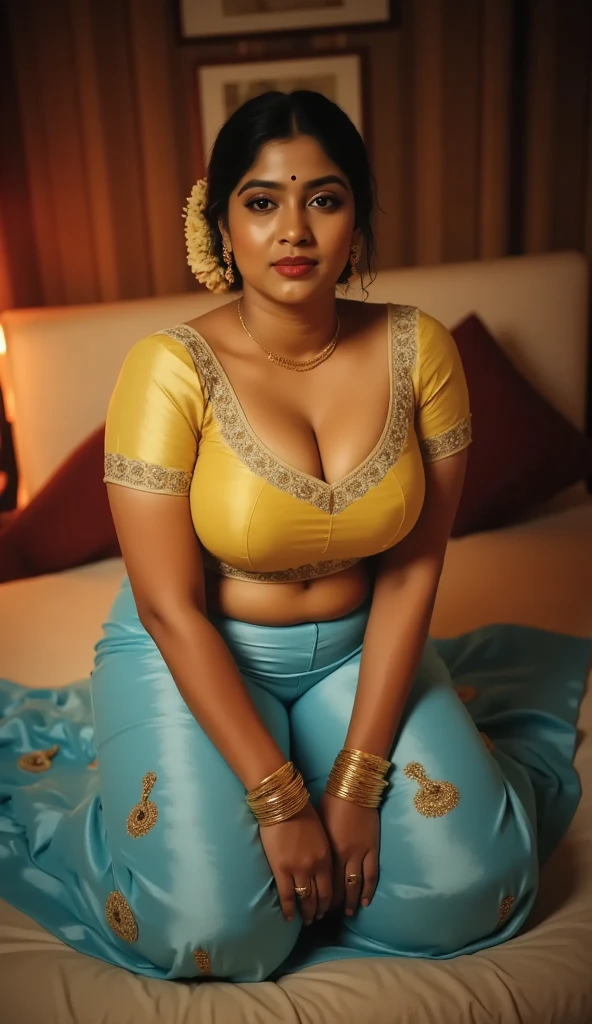 Day scene, full body photo of a plus sized 23 year old indian with a man from top view, (Masterpiece, Best Quality, High Resolution), class room Background, (cum Splash on her blouse and face, cum Splash on her face and breasts, Splash of cum, cum Splash on her gown, cum Splash on her eys), Sweet 35 year old South indian teacher sitting on a class room chair with a man, hour glass body red lips, blue colour silky hijab, lightly makeup,ultra realistic, realistic, look at viewer (cinematic:1.3), intricate details,