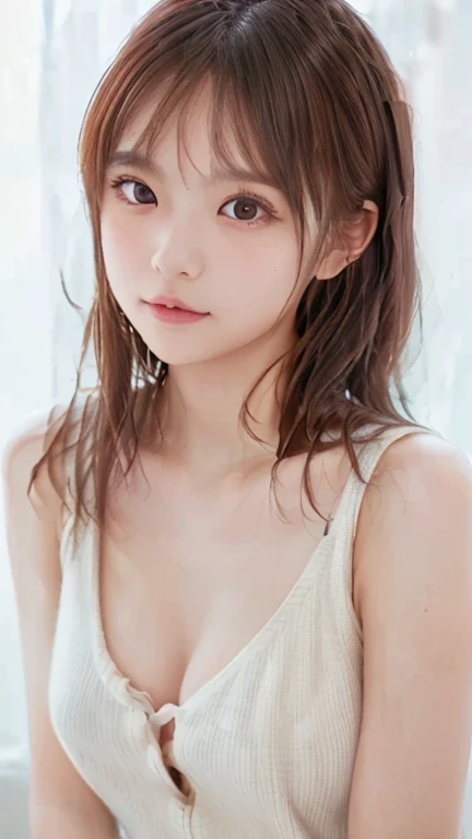 (8K, Top Quality, Masterpiece: 1.2), (Realistic, Photorealistic: 1.37), Super Detail, One Girl, Beauty, Cute, Solo, (Redness of the Nose), (Smile: 1.15), (Mouth Closed) Big, Beautiful Eyes, (Long Hair: 1.2), Floating Hair Novafrog style, upper body