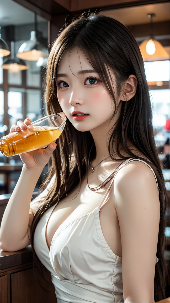 There is a woman holding one drink in front of her, Beautiful Asian Girl, beautiful Korean women, Gorgeous young Korean woman, Beautiful young Korean woman, Korean Girl, the face of a beautiful Japanese girl, Beautiful Asian Woman, Realistic Young Gravure Idol, with a drink, Young Asian Girl, holding a drink, Asian Girl, Japanese Models, Young Pretty Gravure Idol, Chinese girl