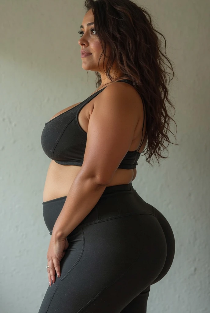 (ultra high definition), (ultra high definition), (full sharpness), (maximum quality), (Cinematic), (8k), (very black Girl), ((very tall girl), ((chubby)), ((extremely beautiful)), (alone), ((full body)), (ultra detailed face), (ultra detailed eyes), (ultra realist eyes), (perfect body), (delicate hands), (very detailed hands), (studio lighting), ((front view)), (very sexy), (malicious smile), (soft skin), (very insinuating), ((perky butt)), (((wearing leggings ))),(((cut off t-shirt))), ((ultra wide hips)), (very thick thighs), ((very thin waist)), (very small breasts), (very big ass), (natural skin), (unique), (totally realistic), (very hot), (very fat ass), (very wide ass), (so sweet), temptation), (very wide pubis), (broad bones), (very round ass), ((no belly)), ((flat belly))