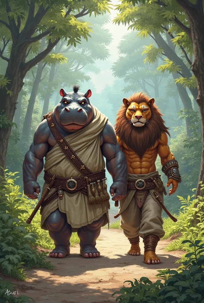 Giant Obese sumo wrestler lean lynx, femboy, male, with flat chest, big black nipples, toned, nature background, plantigrade, long wild dreadlocks, small white loincloth, african, dark skin, markings in a progression weight gain, stand scene